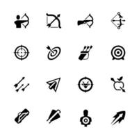 simple conjunto de arcos y flechas relacionados con iconos vectoriales
