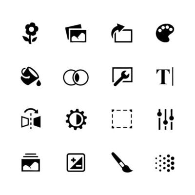 Simple Set of Image Settings Related Vector Icons