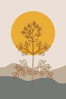 common rue, abstract, poster, minimal vector