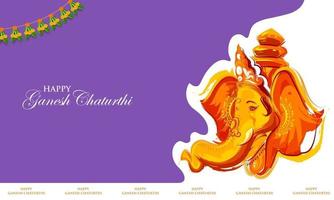 Lord Ganpati background for Ganesh Chaturthi festival of India vector