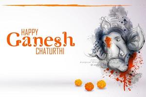 Lord Ganpati background for Ganesh Chaturthi festival of India vector