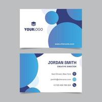 Blue And Purple Double Sided Business Card vector