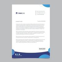 Blue And Purple Marketing Letterhead Template vector