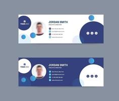 Blue And Purple Email Signature vector