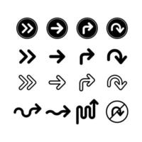 Circle Arrow Icon Design Collection or Up Icon or Next Icon vector