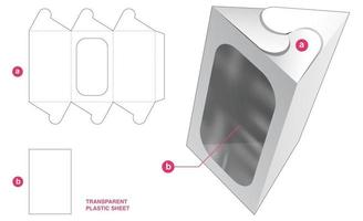 caja de embalaje plantilla troquelada vector