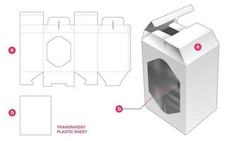 caja de embalaje plantilla troquelada vector