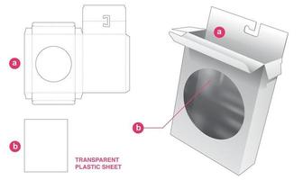 caja de embalaje plantilla troquelada vector