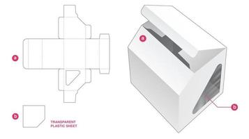 caja de embalaje plantilla troquelada vector