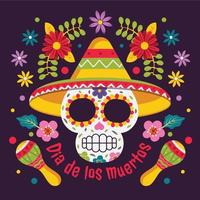 Dia de Los Muertos Background Template vector