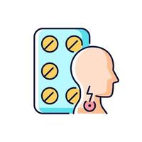 Lozenges for sore throat RGB color icon vector