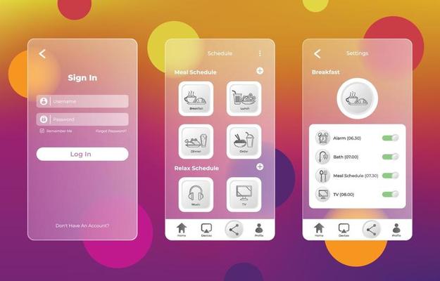 Glass Morphism Template Mobile App