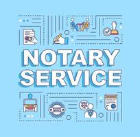 Notary service word concepts banner vector