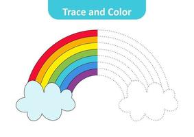 Trace and color, rainbow vector