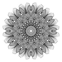Mandala abstract floral pattern design of meditation illustration vector