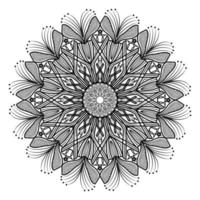 Mandala abstract floral pattern design of meditation illustration vector