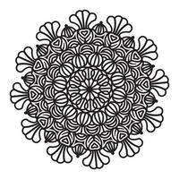 Mandala abstract floral pattern design of meditation illustration vector