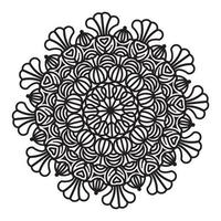 Mandala abstract floral pattern design of meditation illustration vector