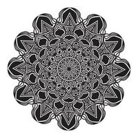Mandala abstract floral pattern design of meditation illustration vector
