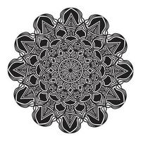 Mandala abstract floral pattern design of meditation illustration vector