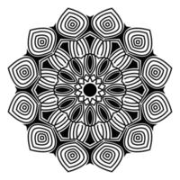 Mandala abstract floral pattern design of meditation illustration vector