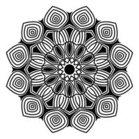 Mandala abstract floral pattern design of meditation illustration vector