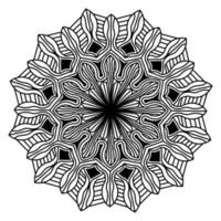 Mandala abstract floral pattern design of meditation illustration vector