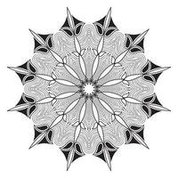 arabesque mandala design of islamic geometric element drawing vector