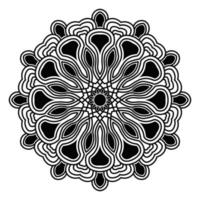 Mandala abstract floral pattern design of meditation illustration vector