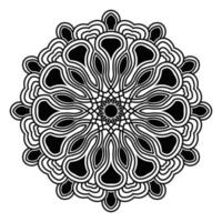 Mandala abstract floral pattern design of meditation illustration vector