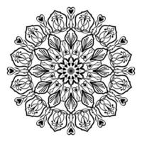 islamic mandala of meditation relaxation arabian floral pattern vector