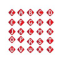 Alphabet font flat design vector