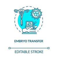 Embryo transfer turquoise concept icon vector