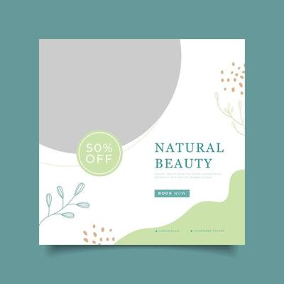 social media template natural beauty promotion