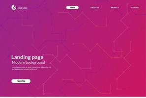 abstract geometric landingpage design vector