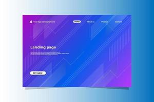 abstract geometric landingpage design vector