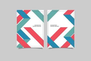 geometric business cover collection vector