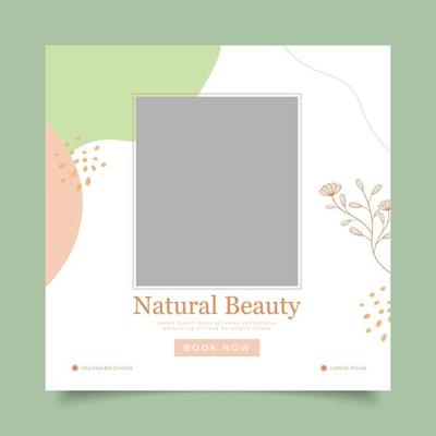 social media template natural beauty promotion