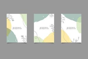 minimalist natural hand drawn cover collection vector