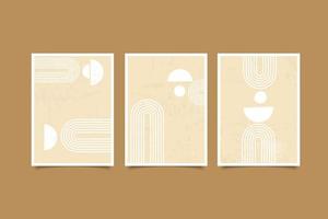 boho contemporary wall art collection vector