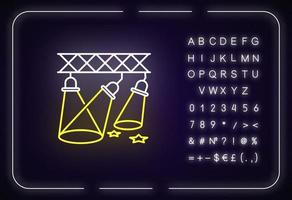 espectáculo de luz icono de luz de neón vector