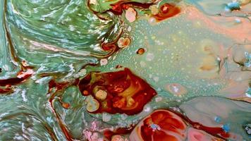 Abstract Colorful Ink Spread Explode in Milky Liquid Surface video