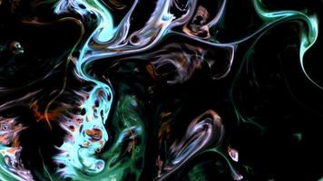 Abstract Colorful Ink Spread Explode in Milky Liquid Surface video