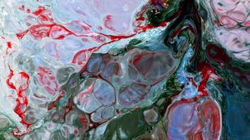 Abstract Colorful Ink Spread Explode in Milky Liquid Surface video