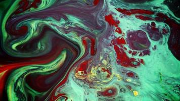 Abstract Colorful Ink Spread Explode in Milky Liquid Surface video
