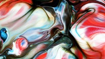 Abstract Colorful Ink Spread Explode in Milky Liquid Surface video