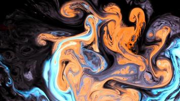 Abstract Colorful Ink Spread Explode in Milky Liquid Surface video