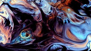 Abstract Colorful Ink Spread Explode in Milky Liquid Surface video