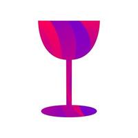 Wine glass for drinking alcohol drink icon vector