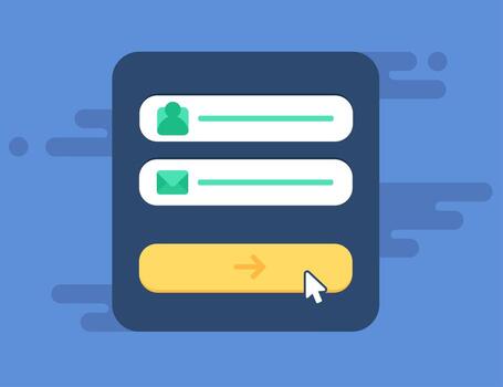 plantilla web de formulario de inicio de sesión de computadora vector